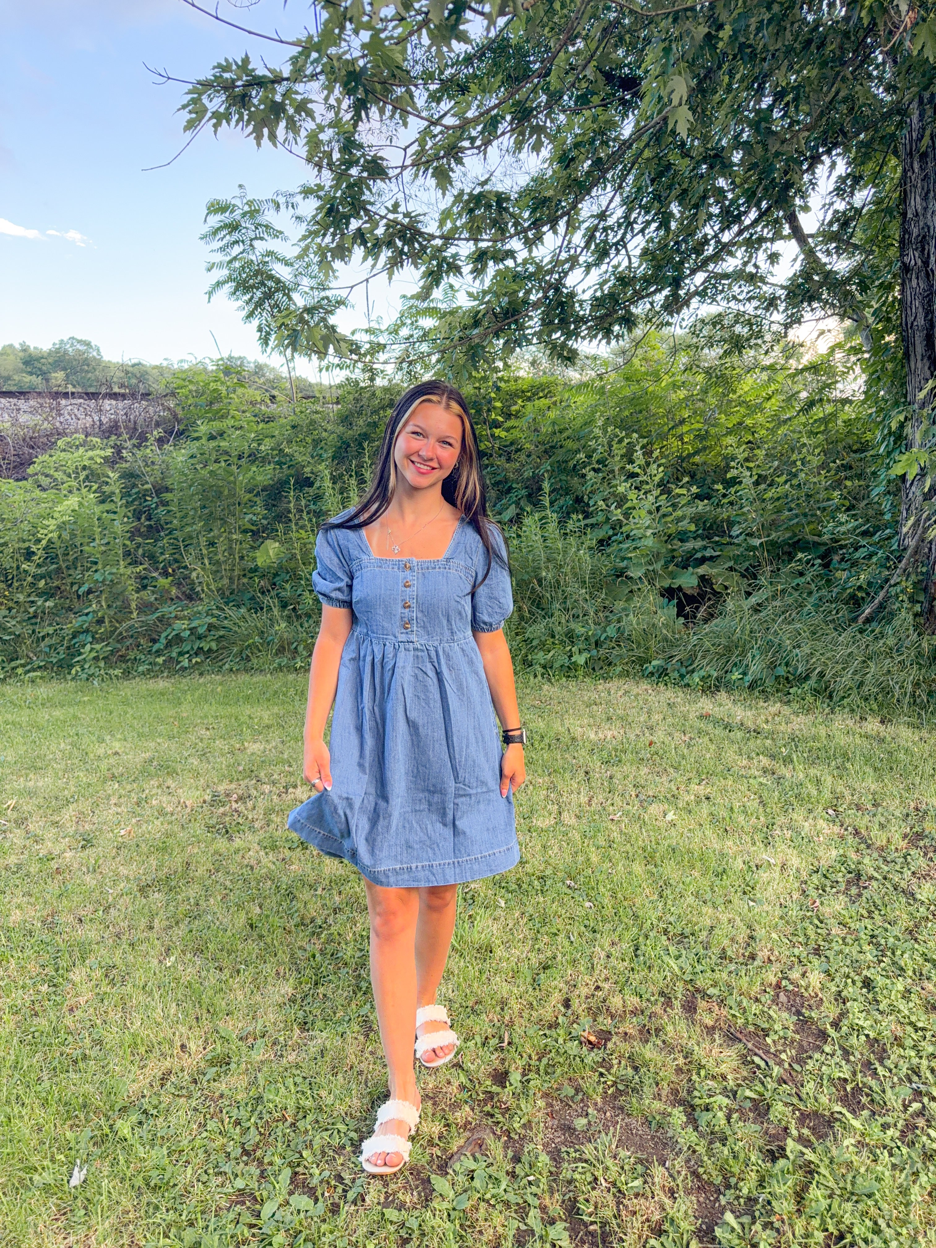 Bluebell Denim Mini Dress – By Sisters & Co Boutique