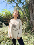 Cowgirl Spirit Knit Sweater-Beige