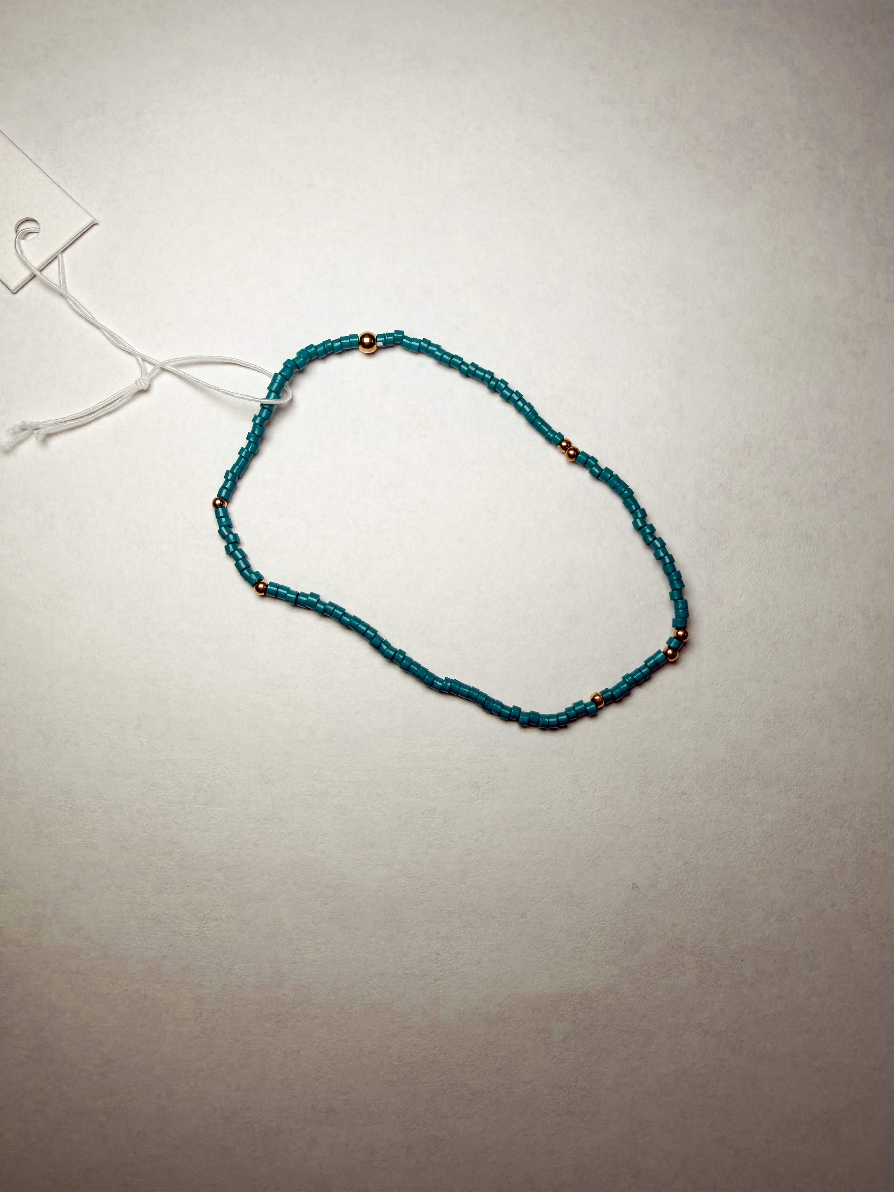 Boho Beaded Bracelet- Teal