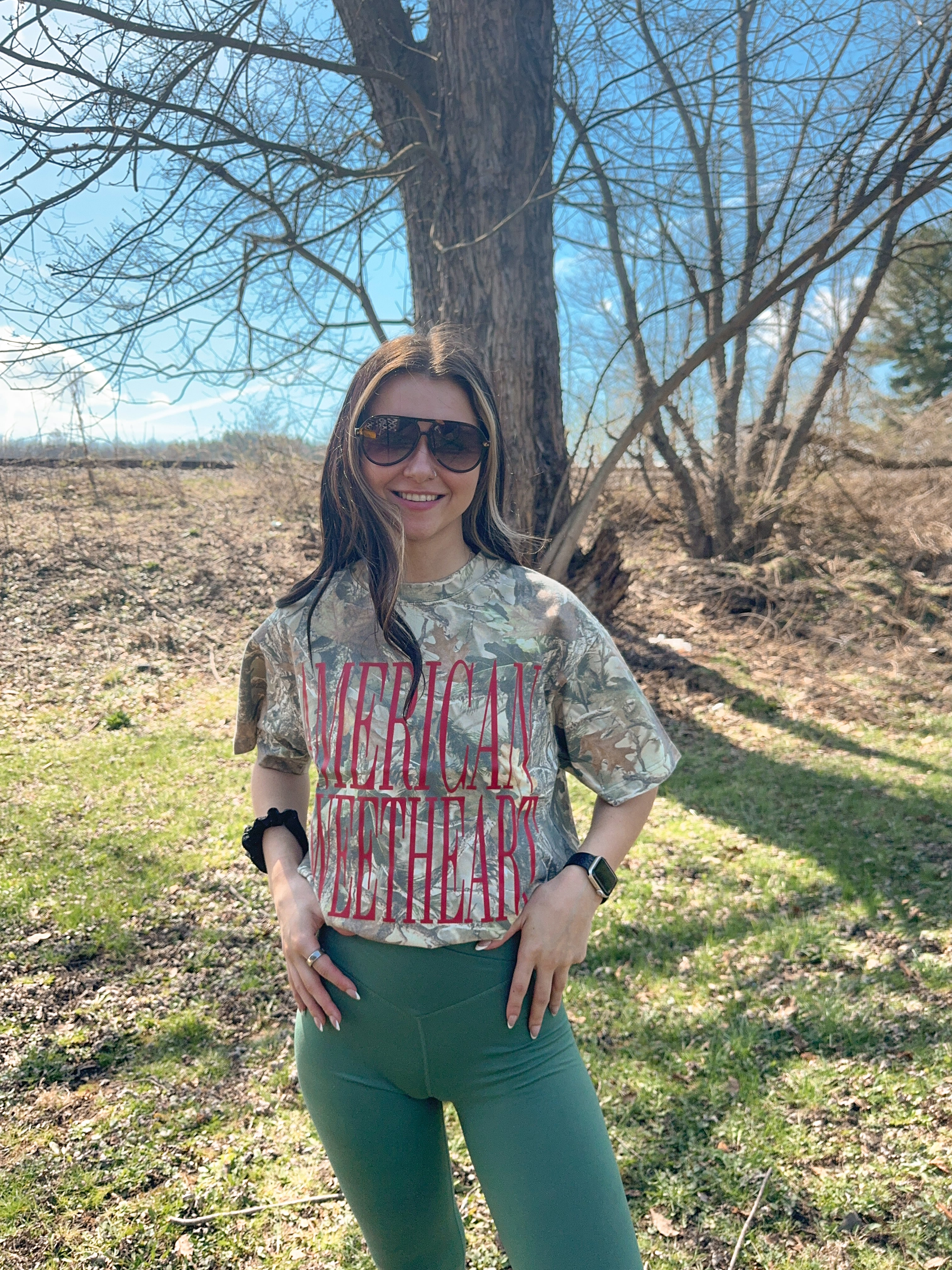 American Sweetheart Tee- Camo