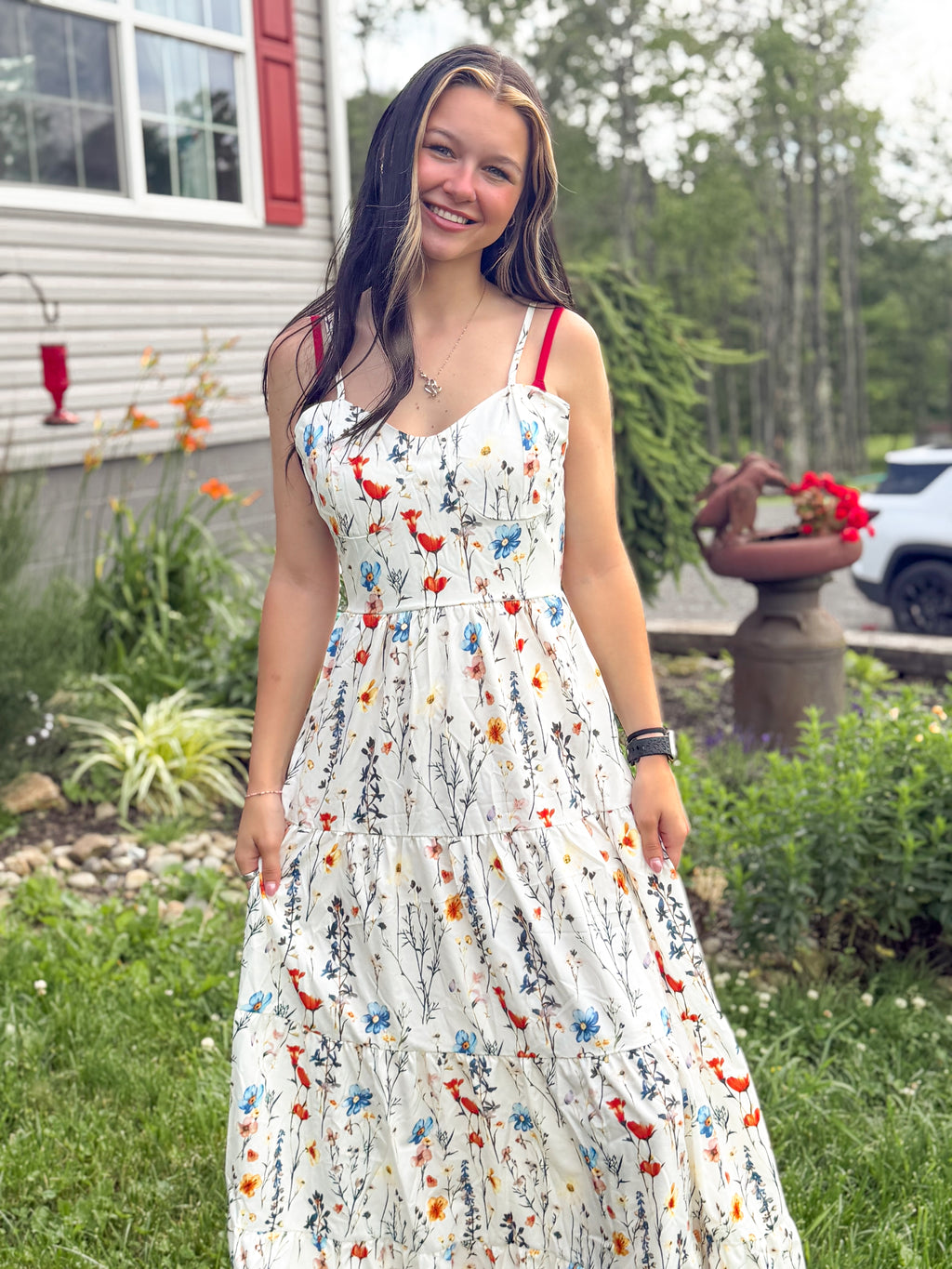 Wildflower Breeze Sundress- White