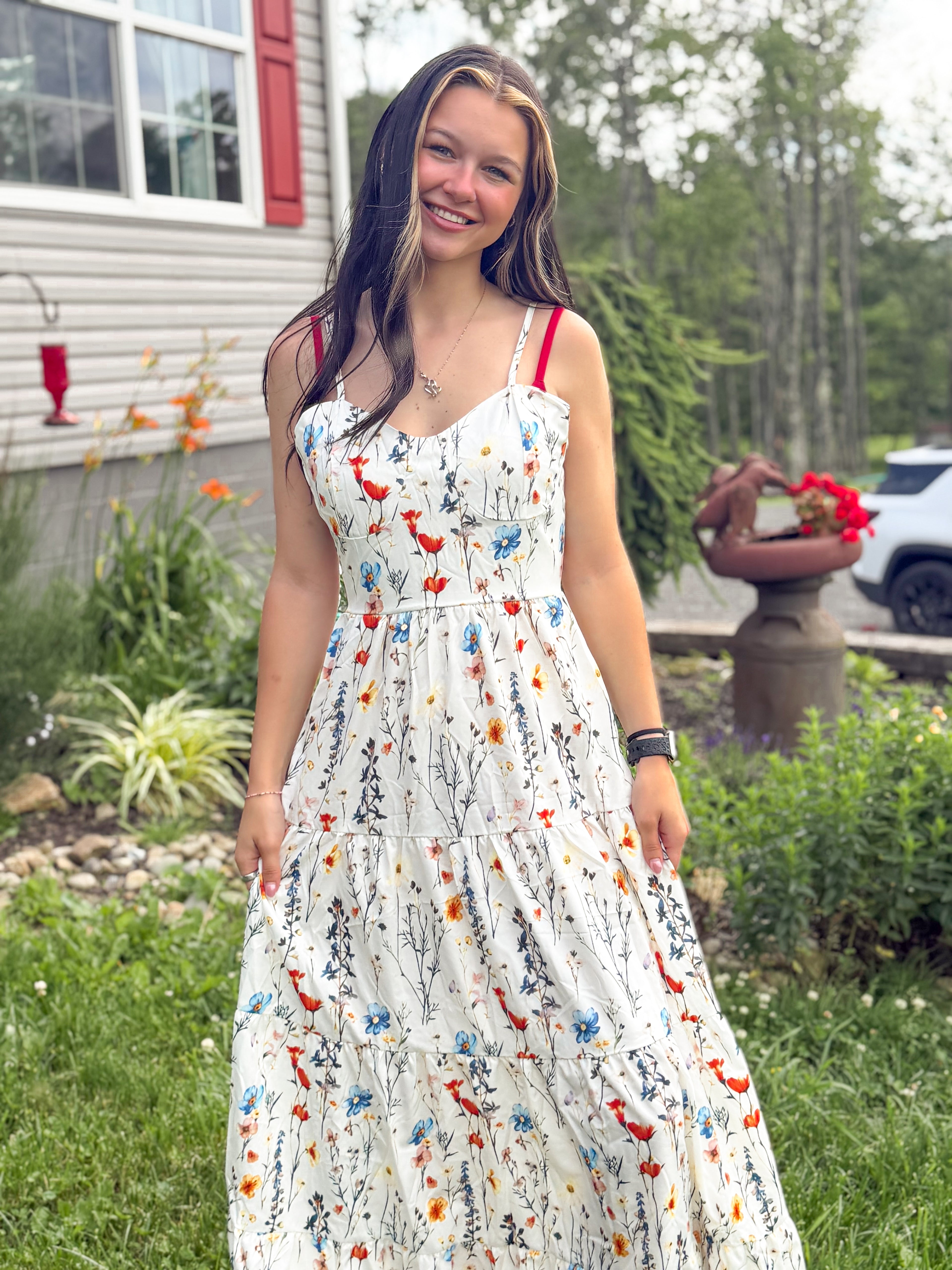 Wildflower Breeze Sundress- White