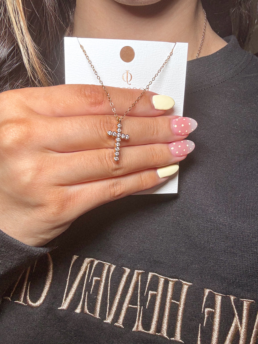 Faith & Free Cross Necklace- Gold