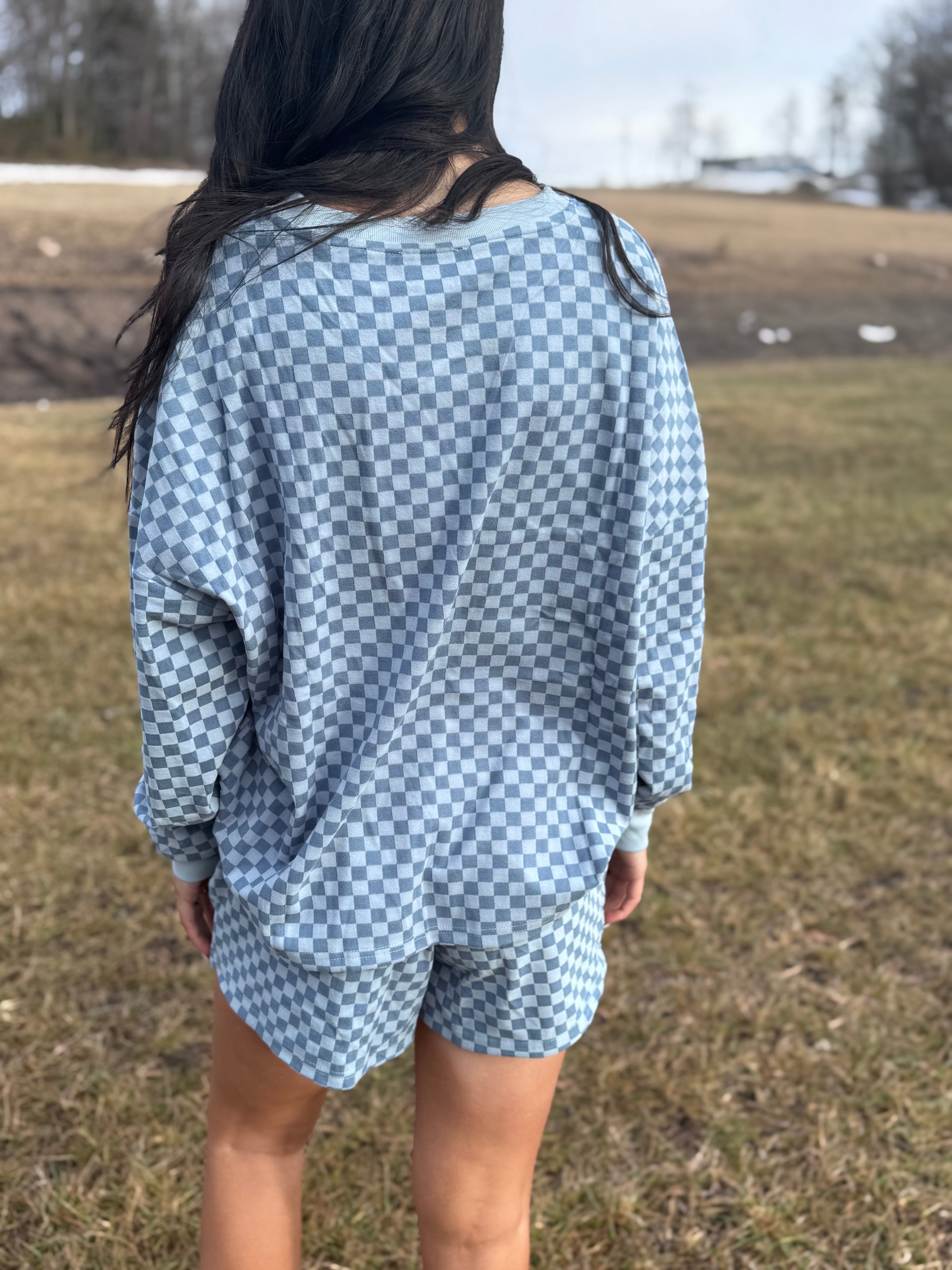 Coastal Checkered Set- Blue