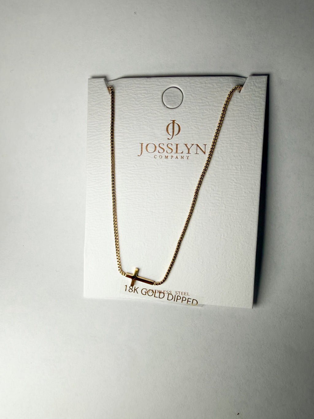 Faithful Shine Cross Necklace- Gold