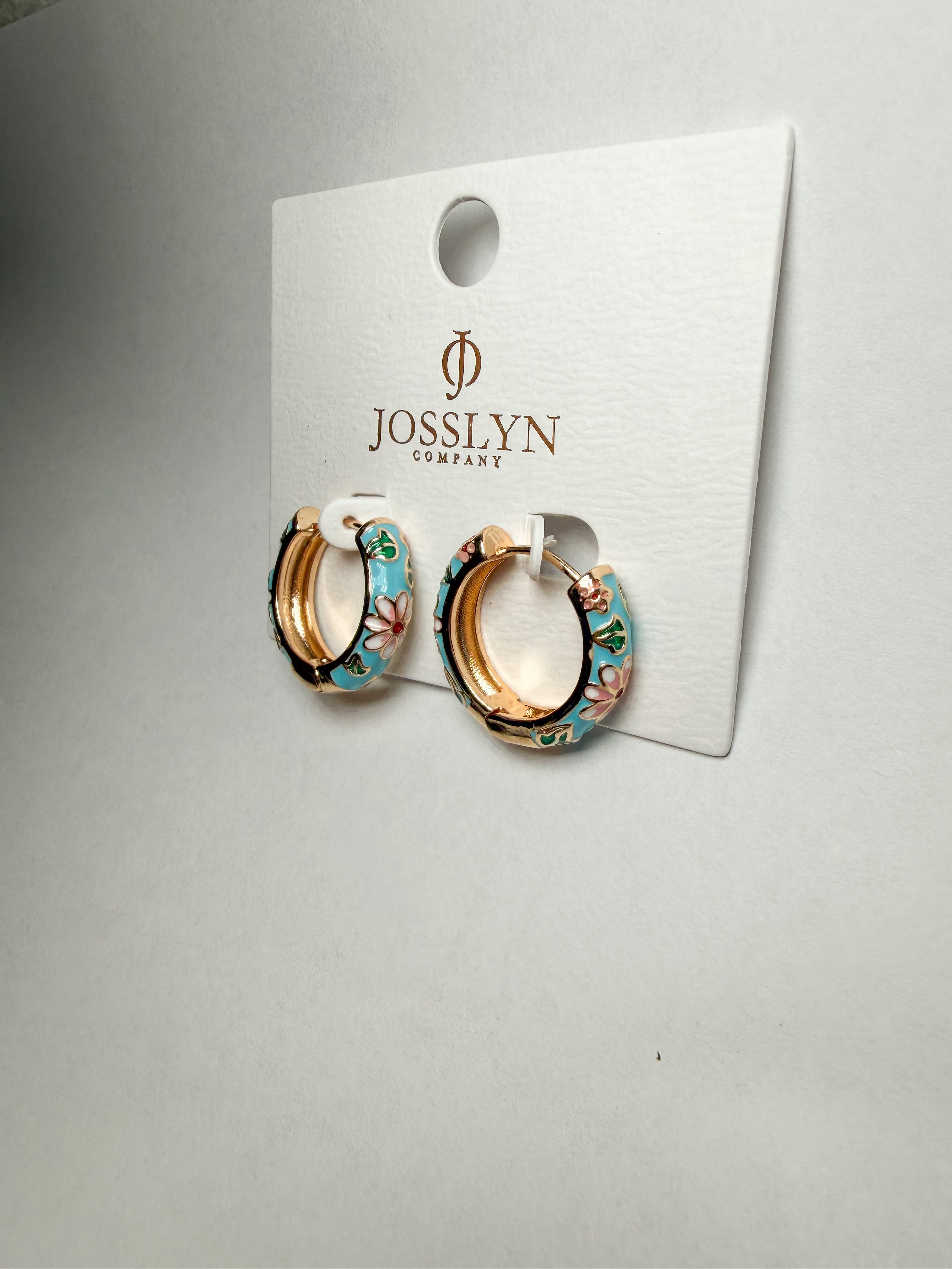 Vintage Bloom Enamel Earrings