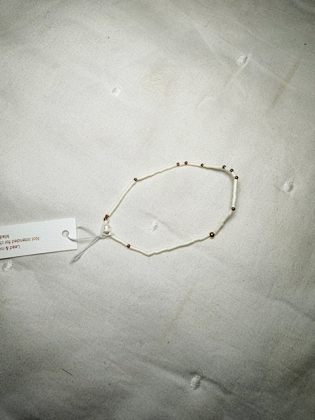 Boho Beaded Bracelet- White