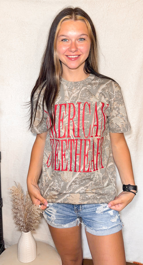 American Sweetheart Tee- Camo