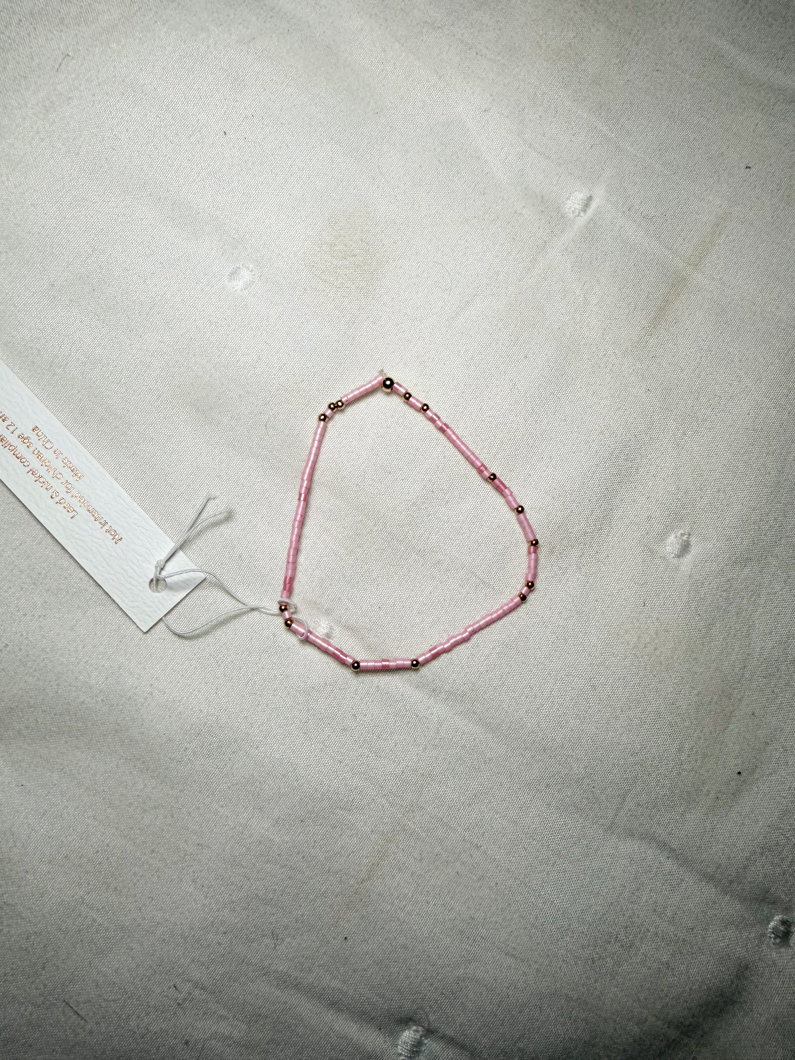 Boho Beaded Bracelet- Pink