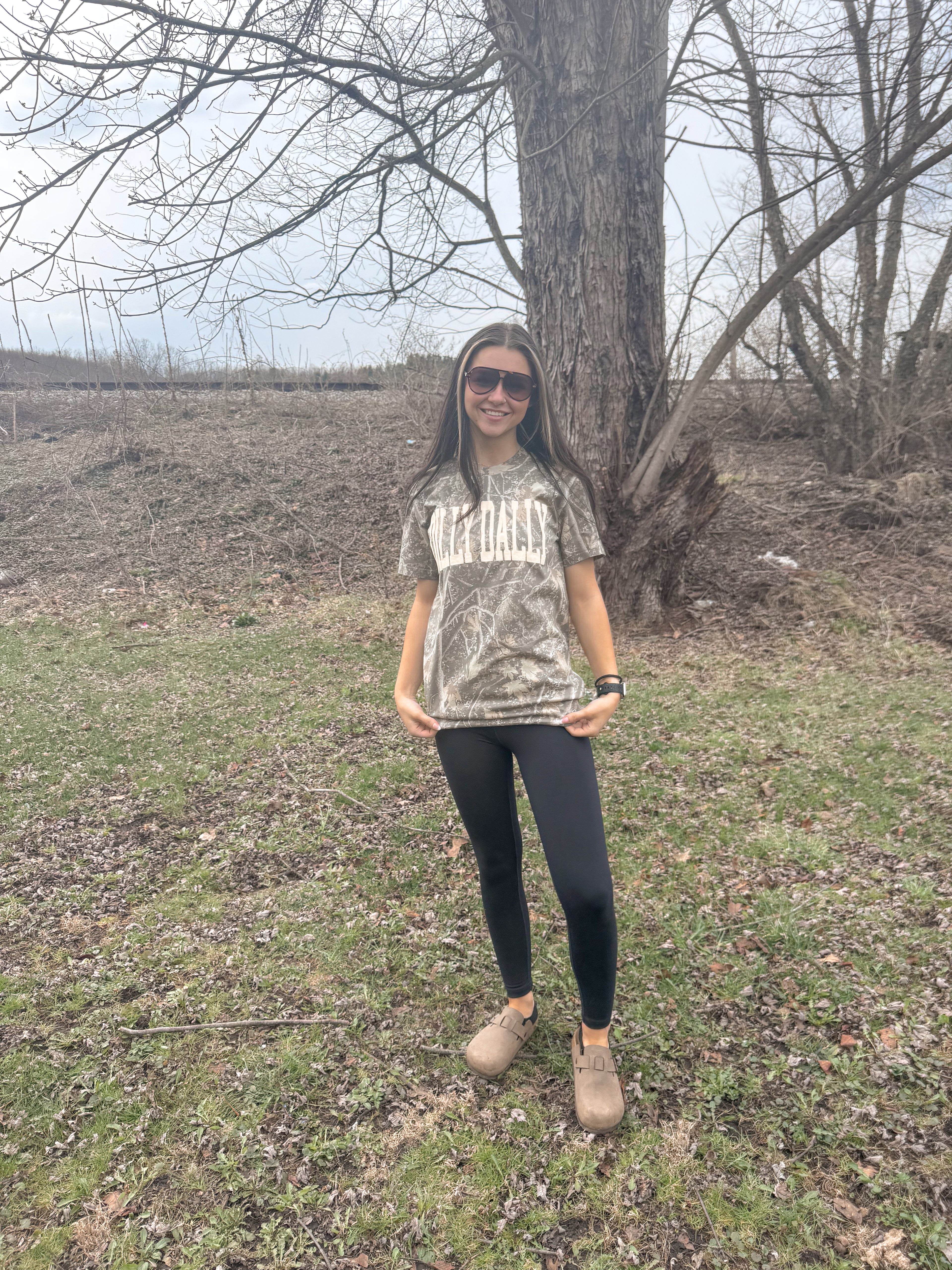 Dilly Dally Tee- Camo