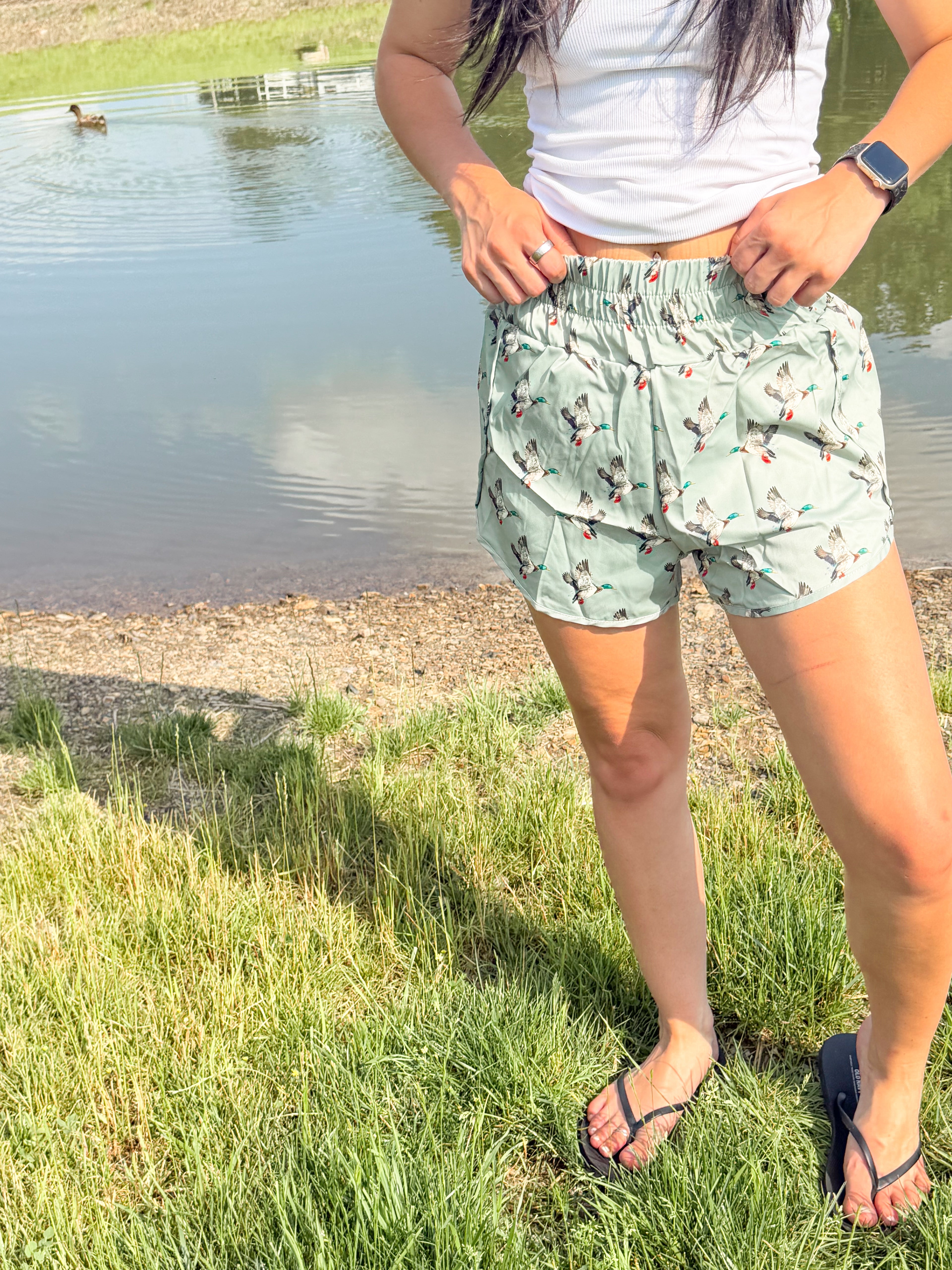 Lucky Duck Shorts- Green