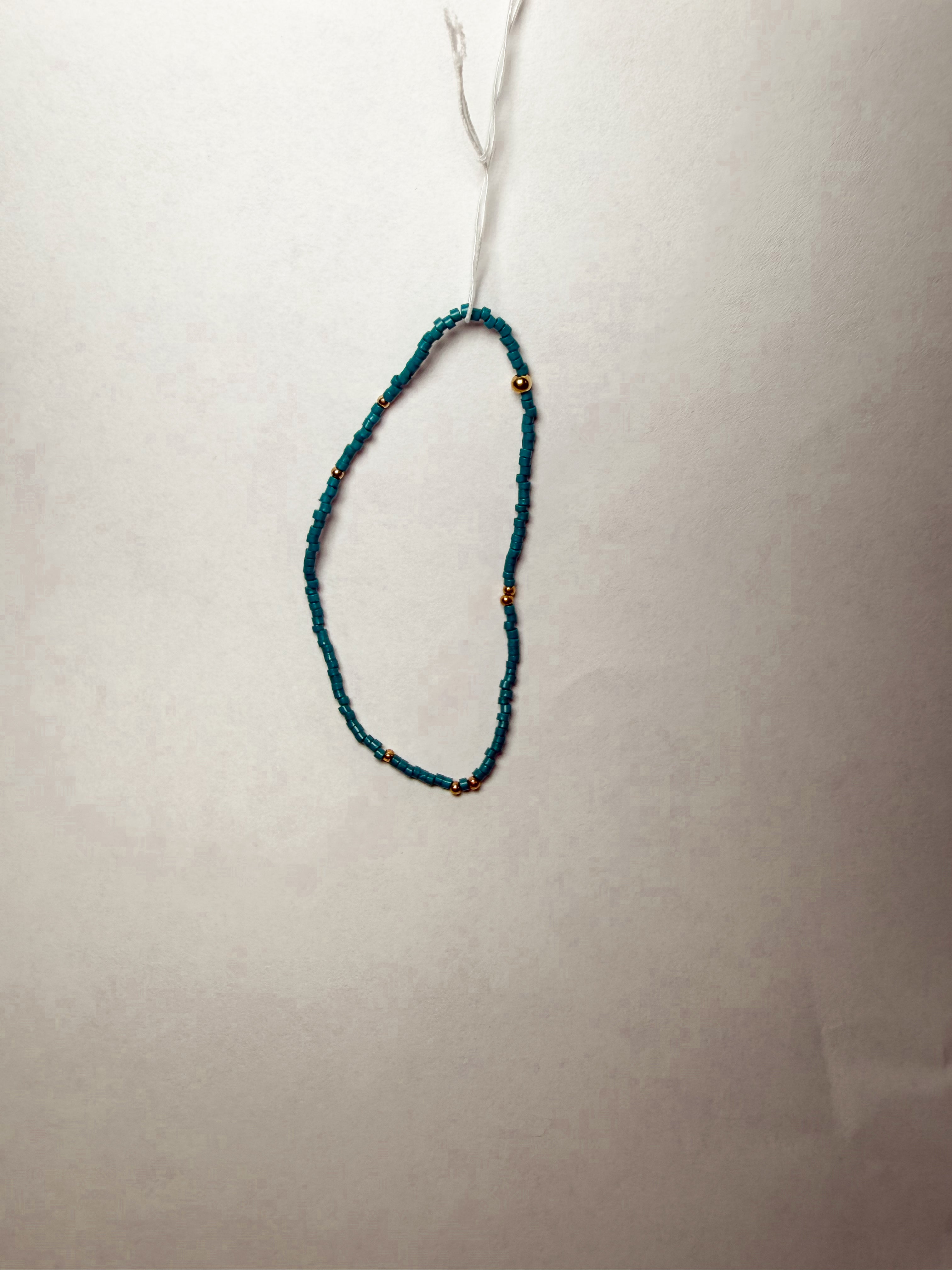 Boho Beaded Bracelet- Teal