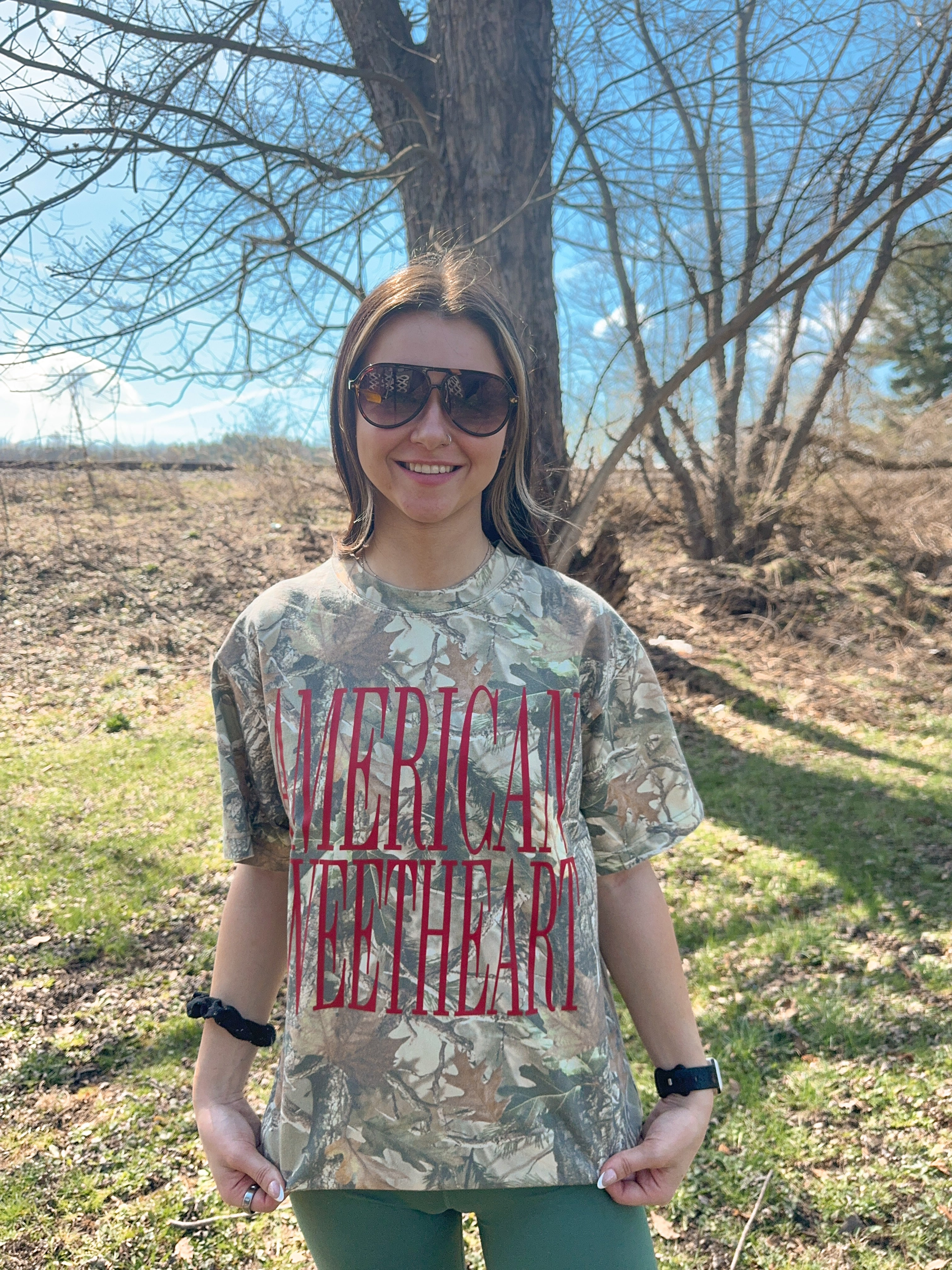 American Sweetheart Tee- Camo
