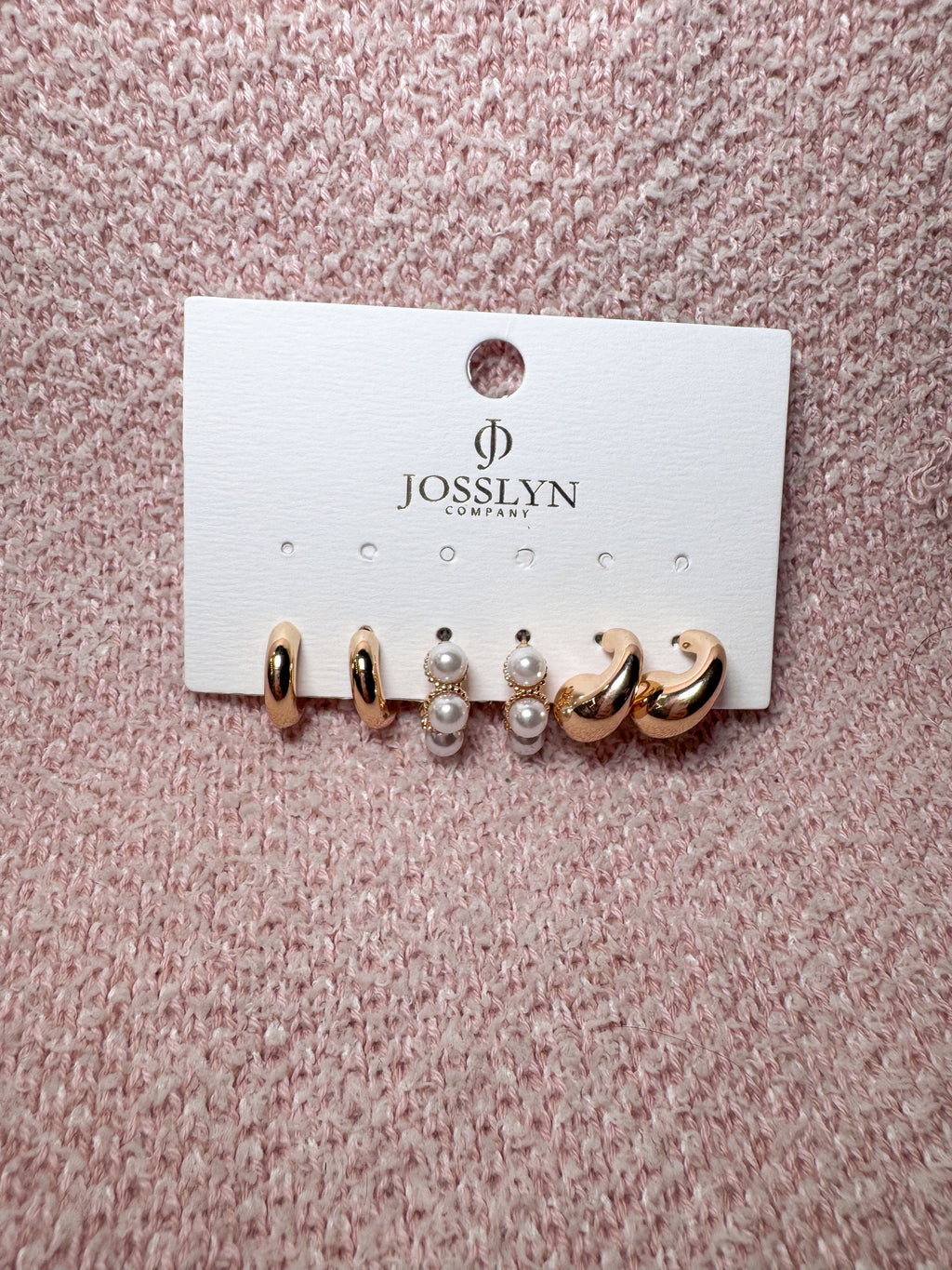 Golden Pearl Hoops