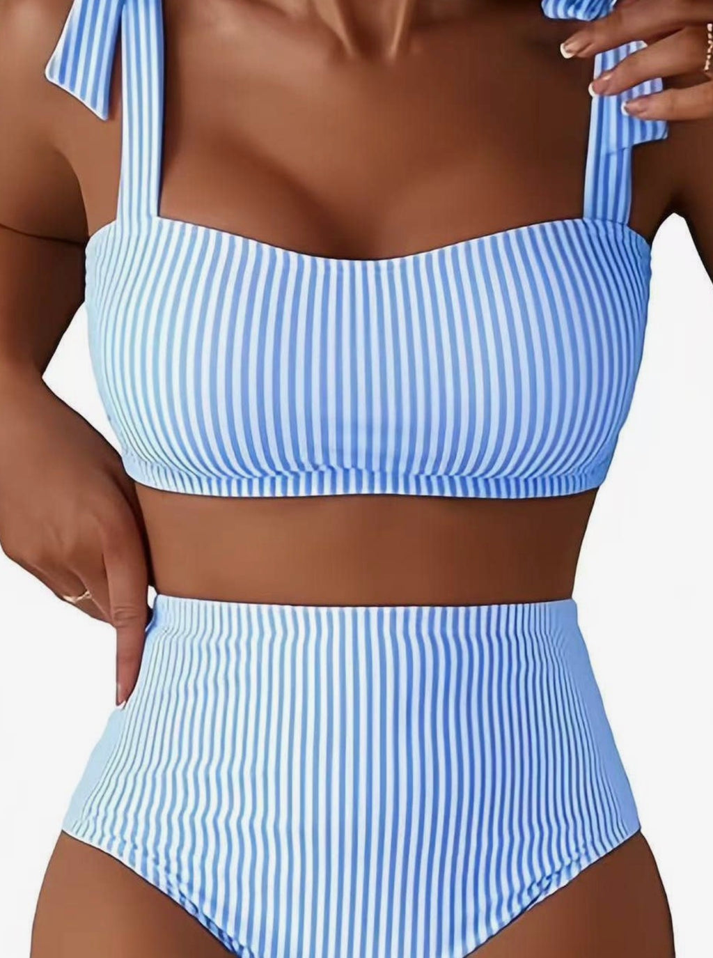 Coastal Stripes Bikini- Blue