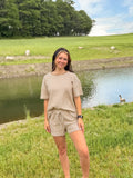 Coastal Striped Set- Khaki