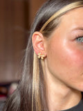 Pearl Bow Earrings- Gold