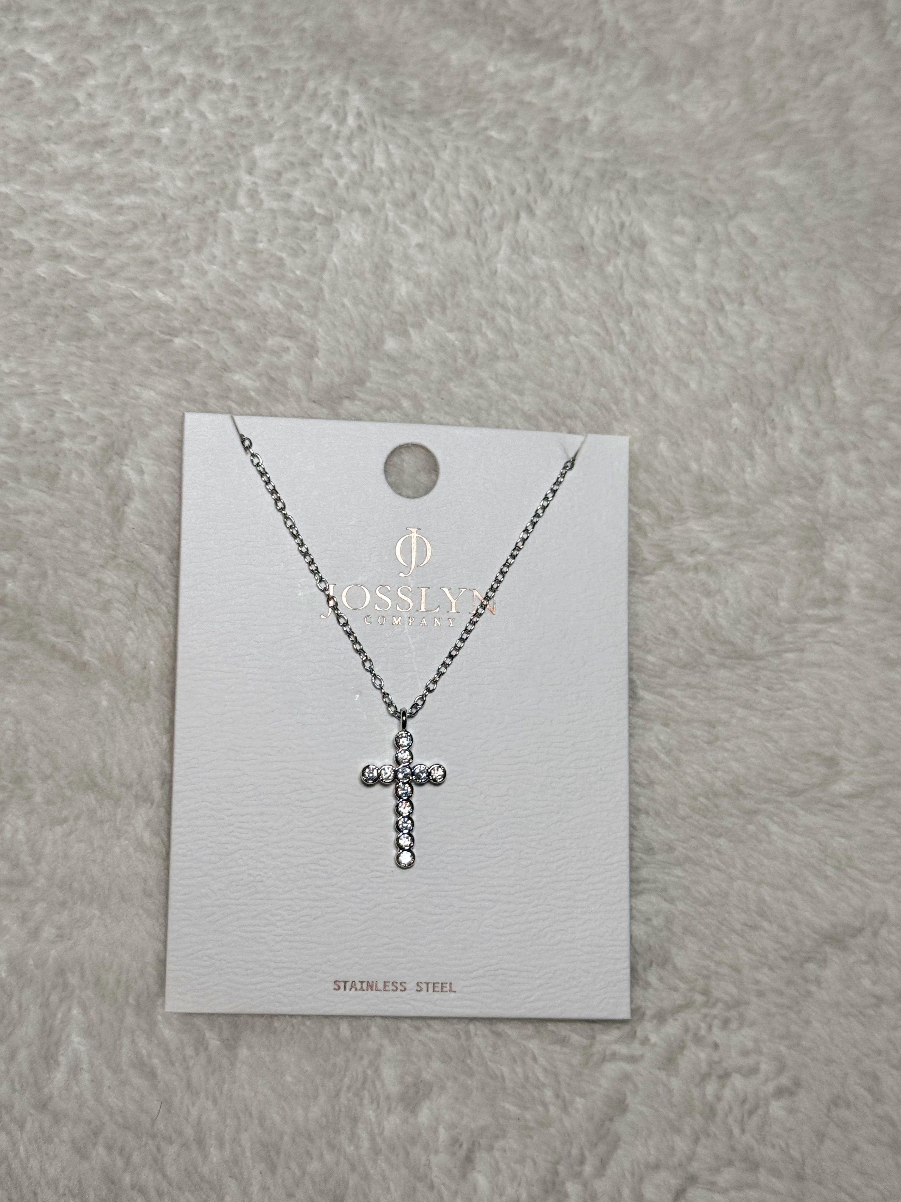 Faith & Free Cross Necklace- Silver