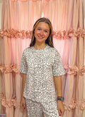 Leopard Cozy Lounge Set- Gray