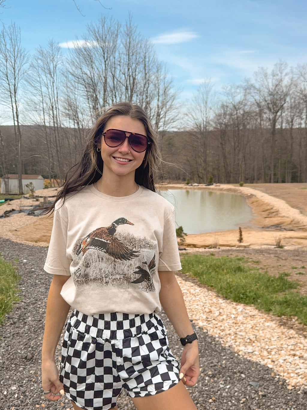 Open Range Duck Tee- Cream