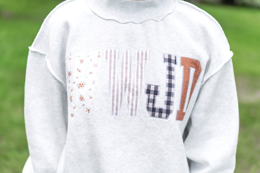WWJD Mockneck- Gray