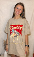 Cowboy Graphic Tee- Mocha