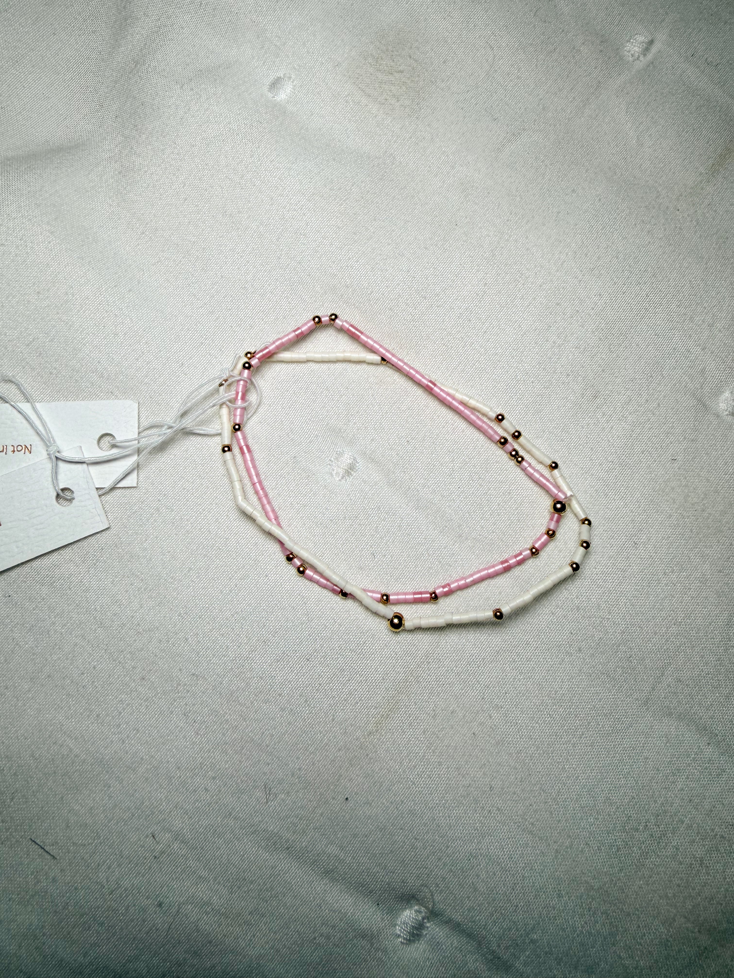 Boho Beaded Bracelet- Pink