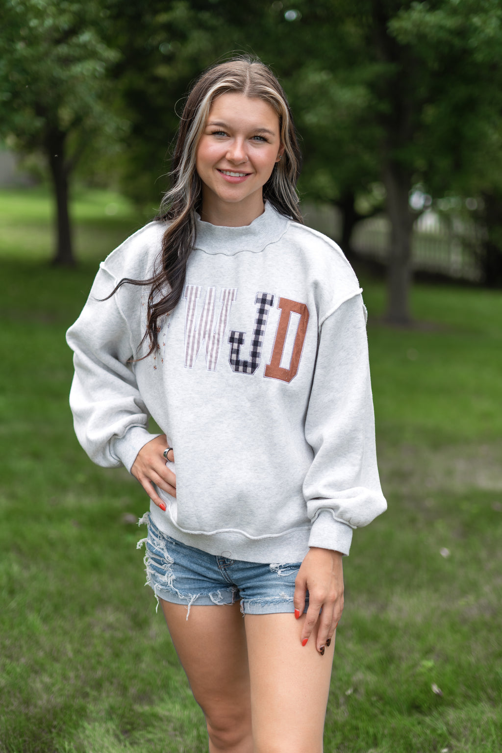 WWJD Mockneck- Gray