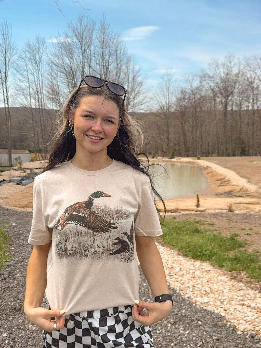 Open Range Duck Tee- Cream