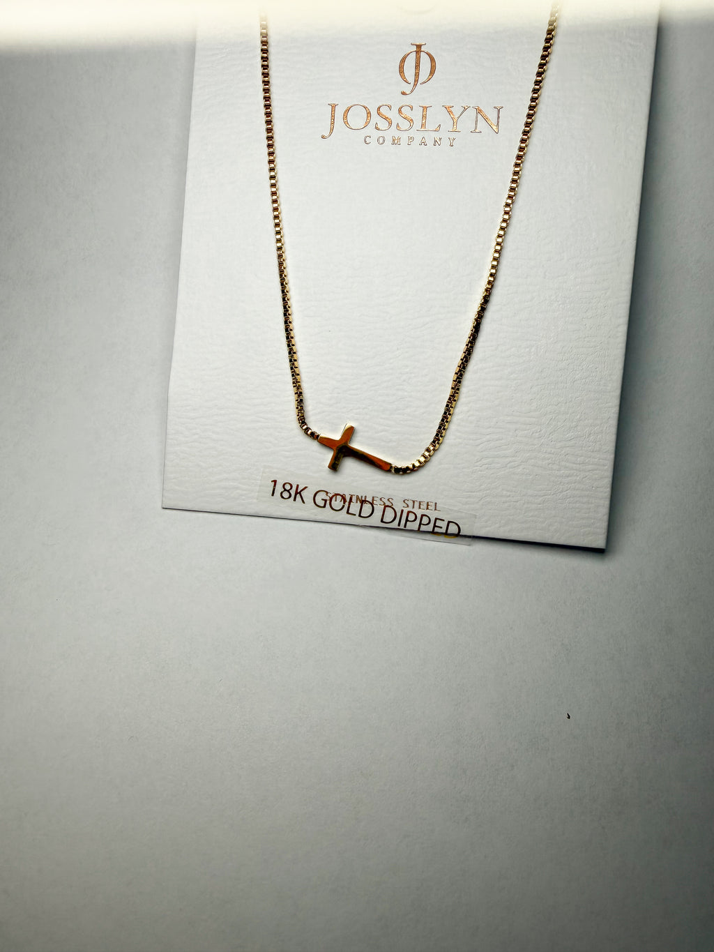 Faithful Shine Cross Necklace- Gold