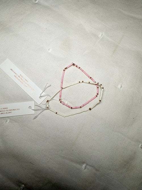 Boho Beaded Bracelet- White