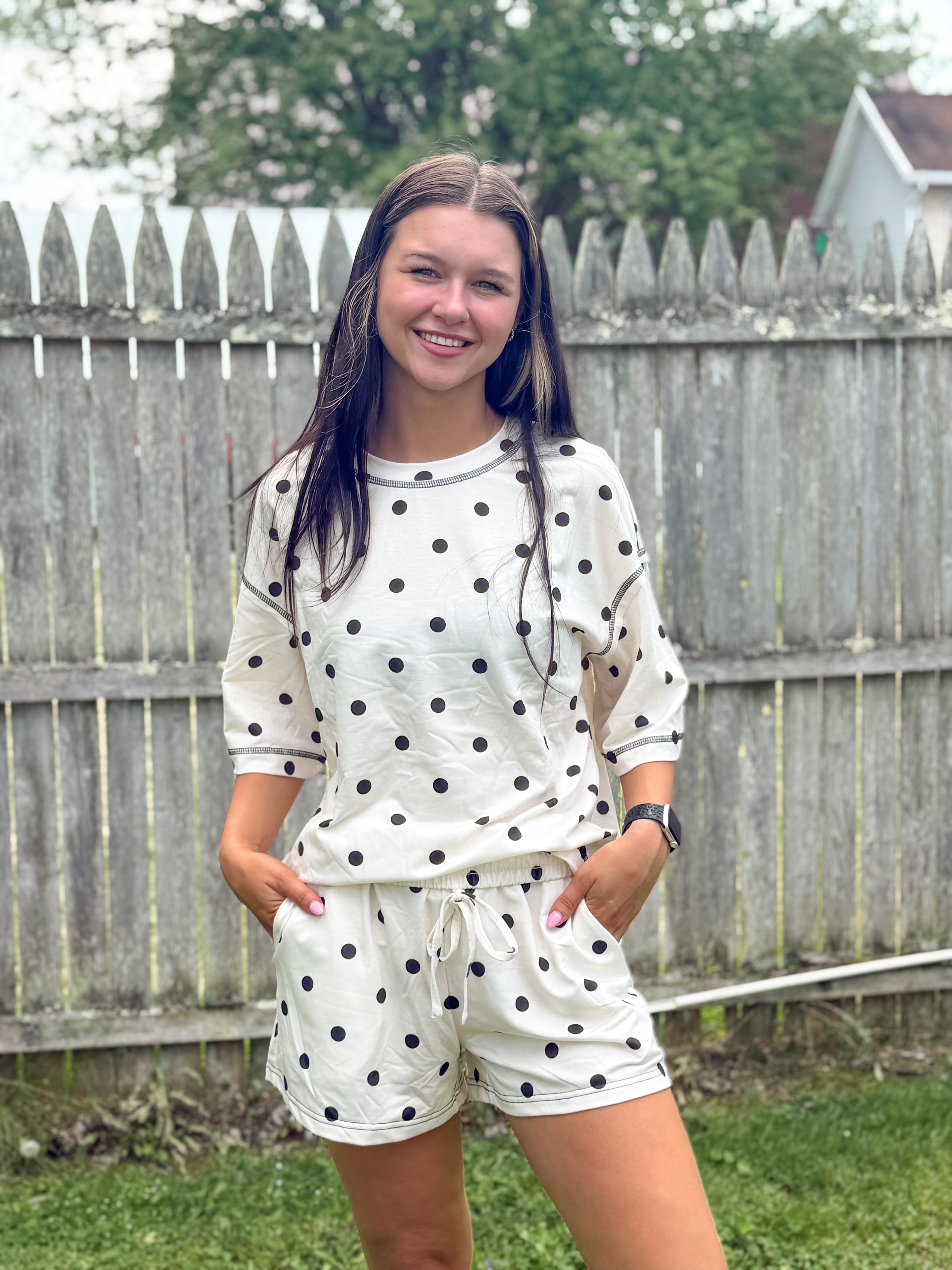 Polka Dot Dream Set- White/Black