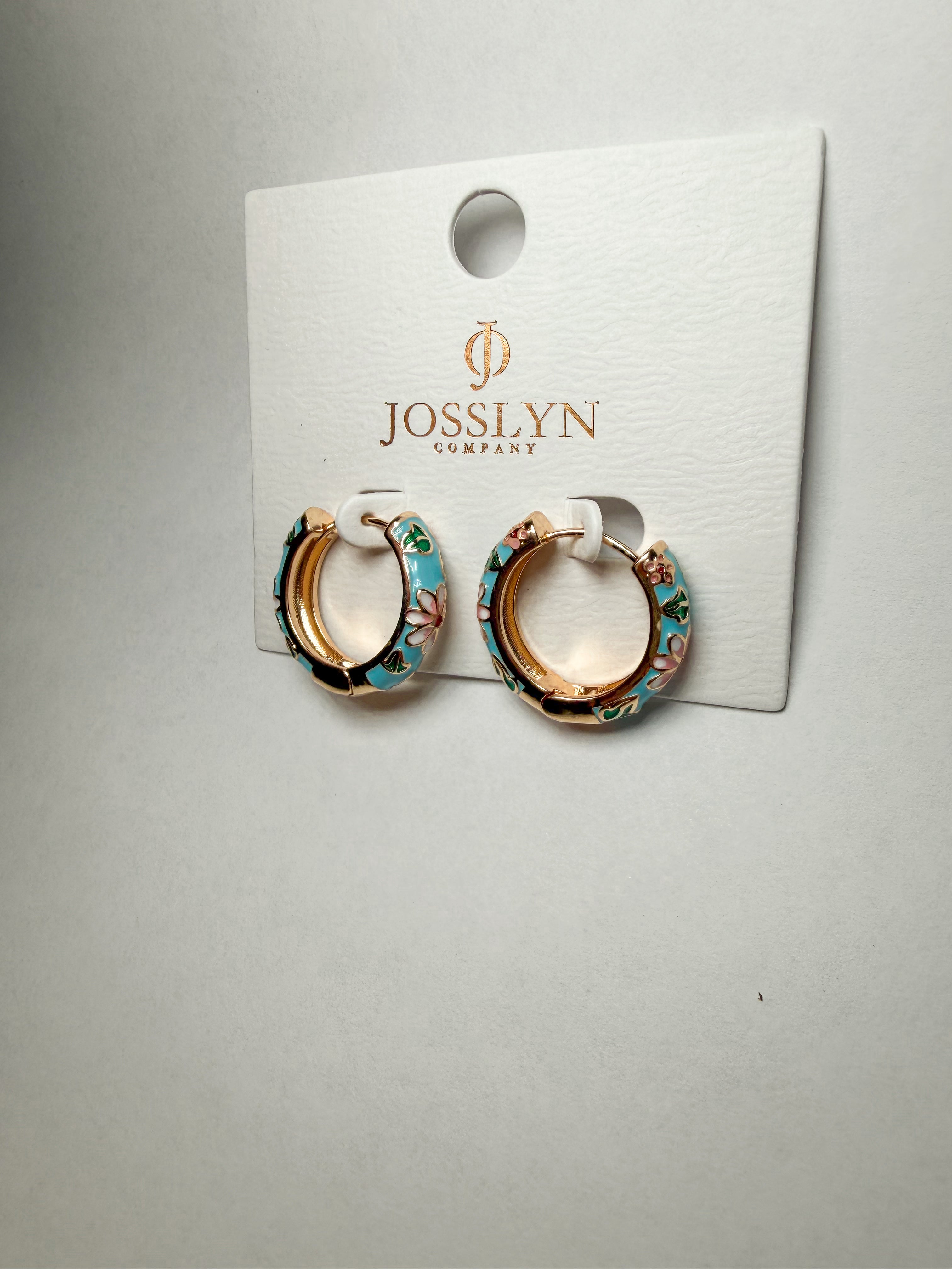 Vintage Bloom Enamel Earrings