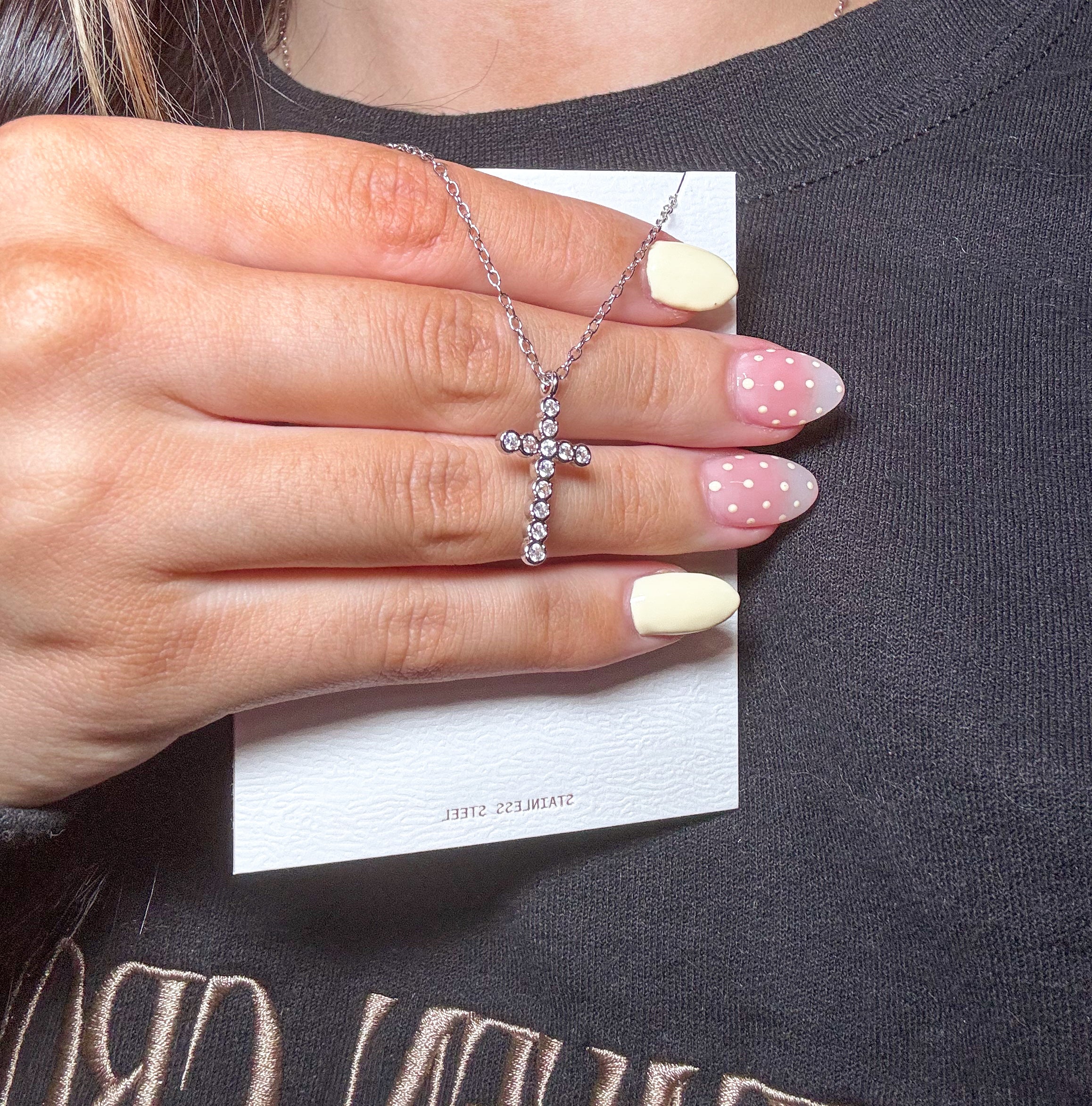 Faith & Free Cross Necklace- Silver