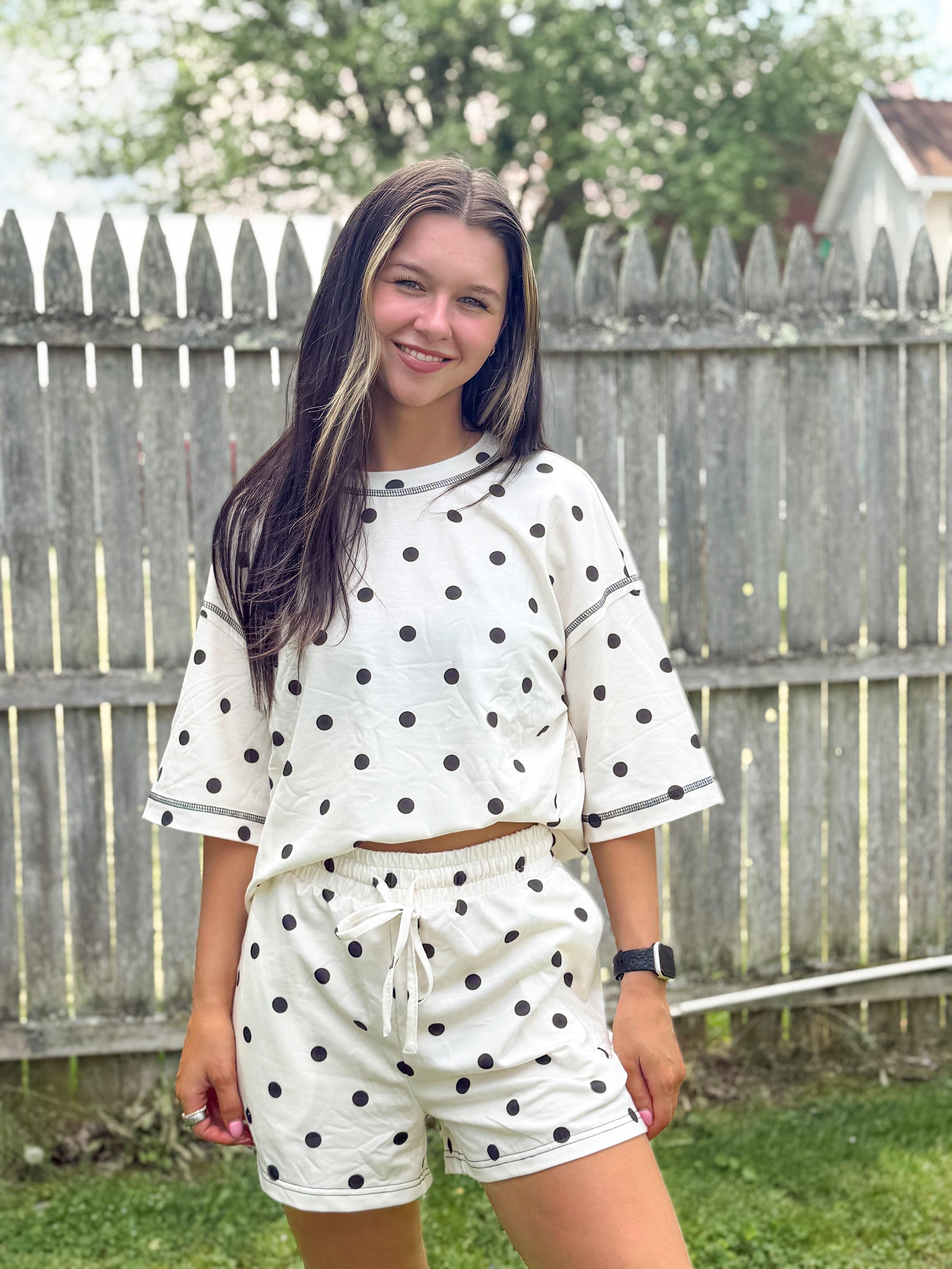 Polka Dot Dream Set- White/Black
