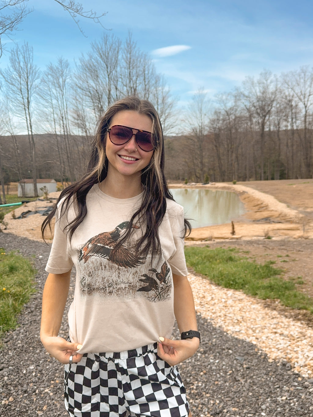 Open Range Duck Tee- Cream