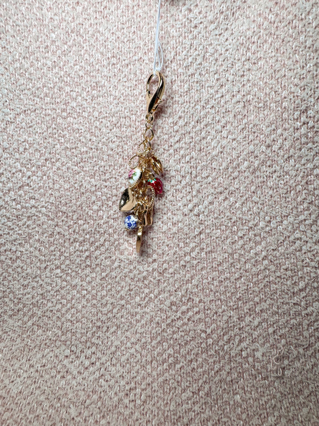 Strawberry Heart Bag Charm