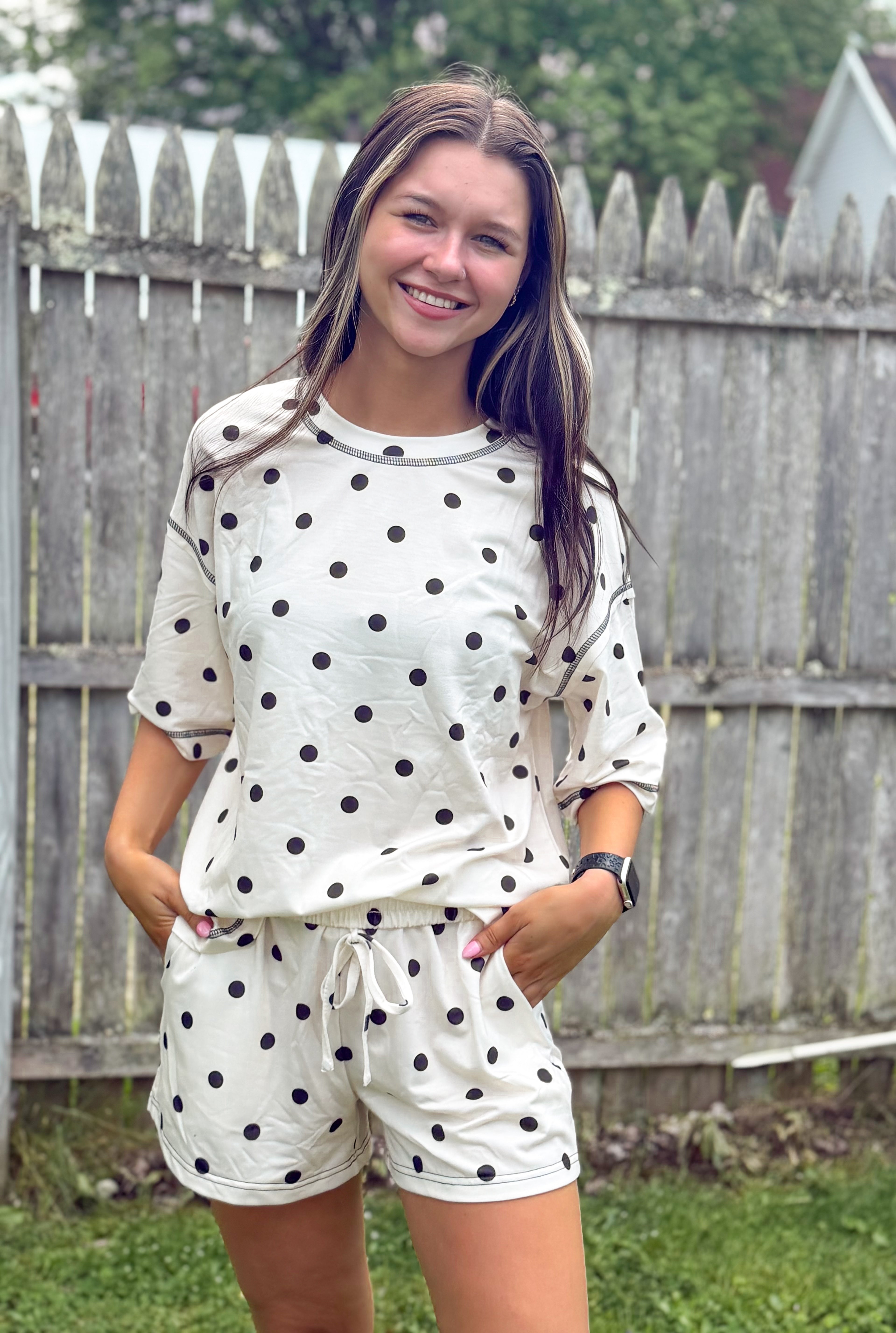 Polka Dot Dream Set- White/Black