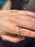 Golden Pearl Bow Ring
